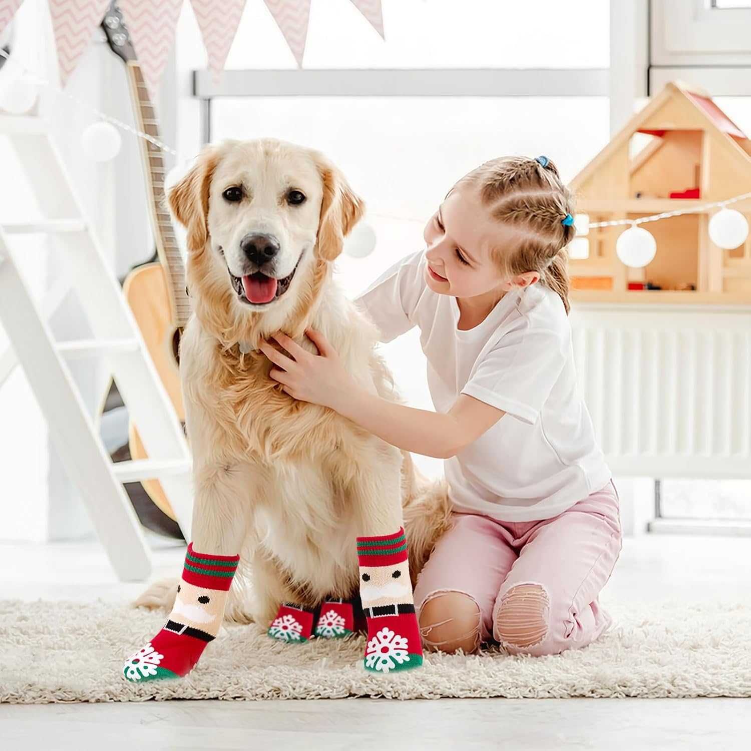 EASY JOY 3 pary antypoślizgowych skarpet dla psów