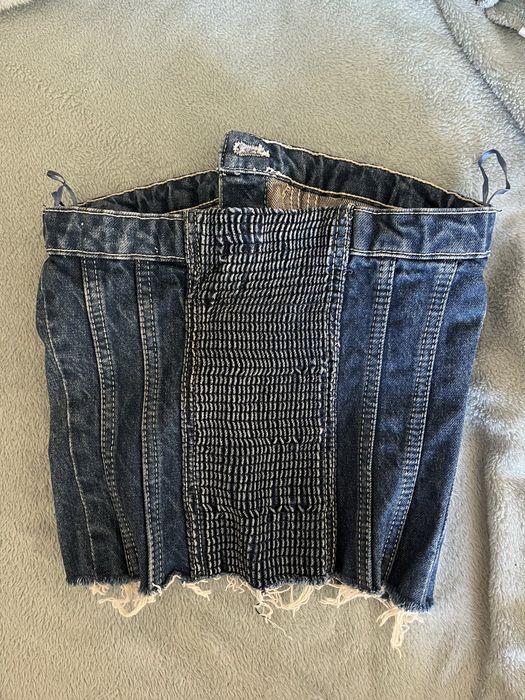 Top Zara jeans botões TAMANHO XS