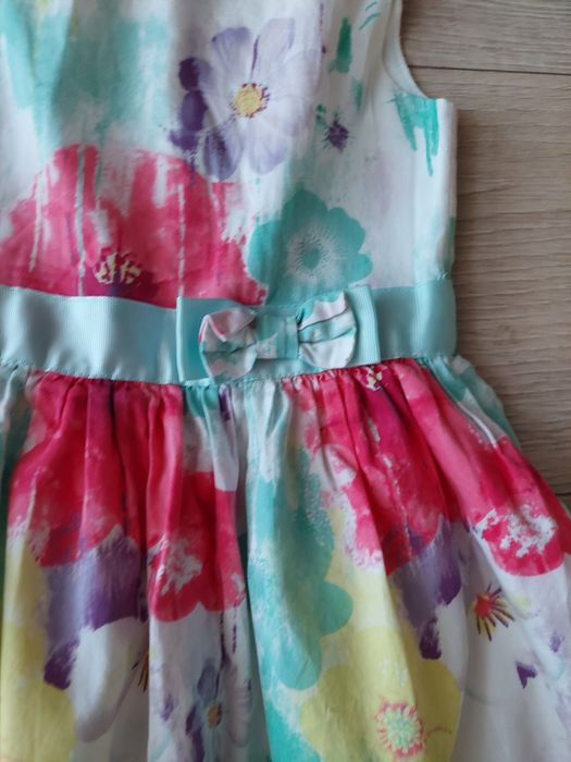 Sukienka elegancka wizytowa 98 cool club kwiaty