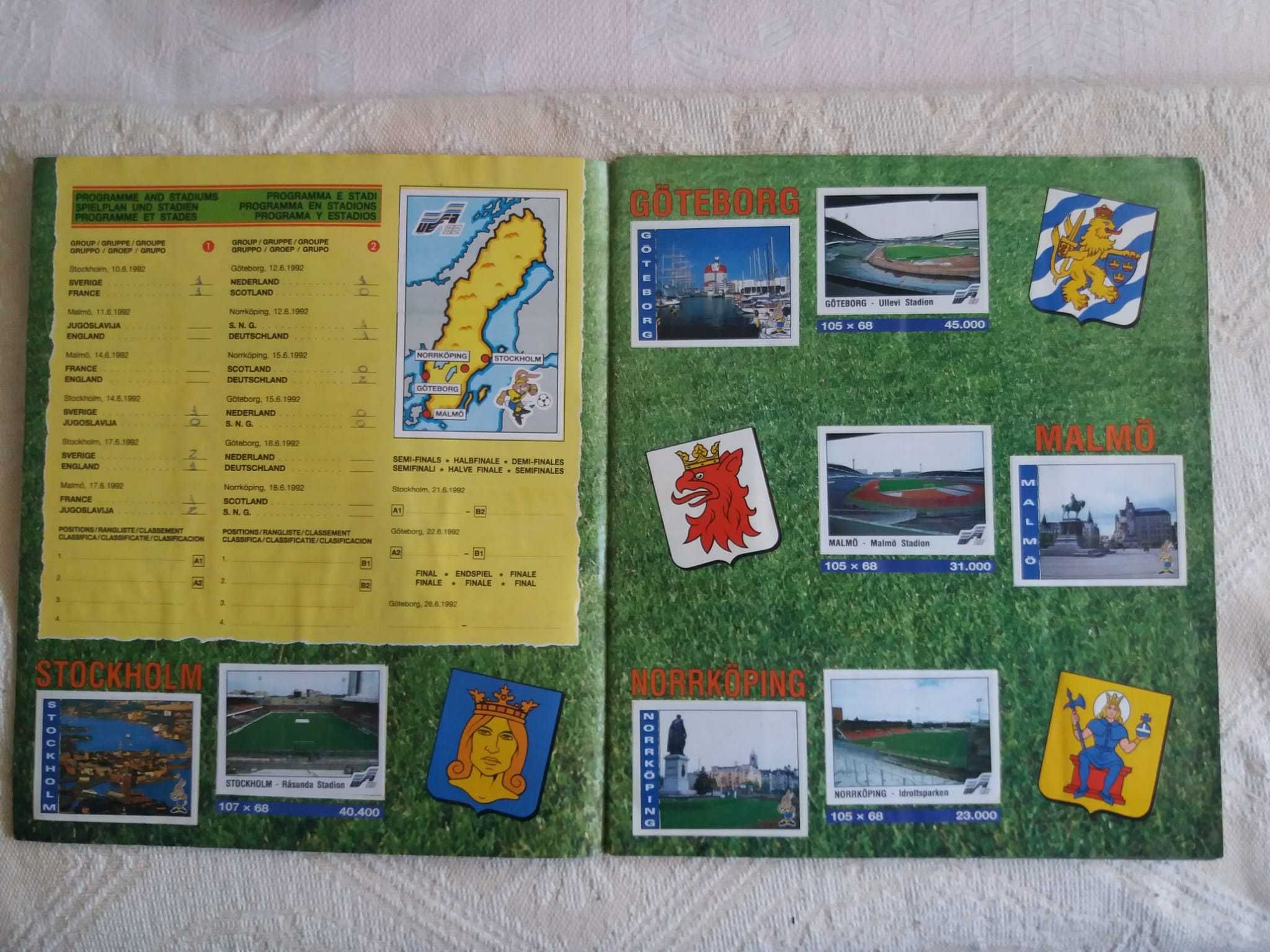 Caderneta Completa Futebol Europeu 1992 (Panini)