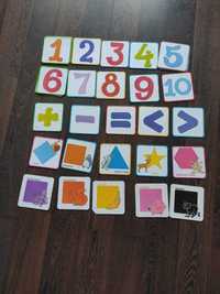 Развиваючі картки  "ЛІЧБА"  з геометр. фігурами і визначенням кольору
