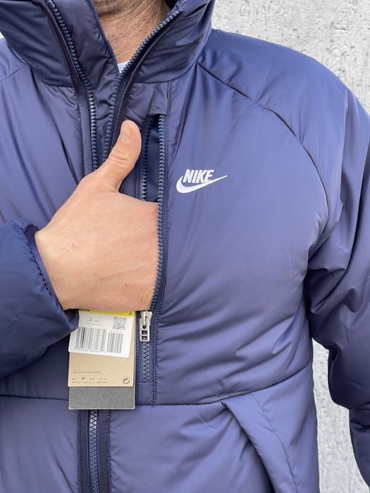 Оригінал Куртка Nike M NSW синя DX2038-410 найк на флісі оригинал S