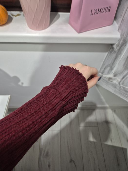 Bordowa bluzka h&m