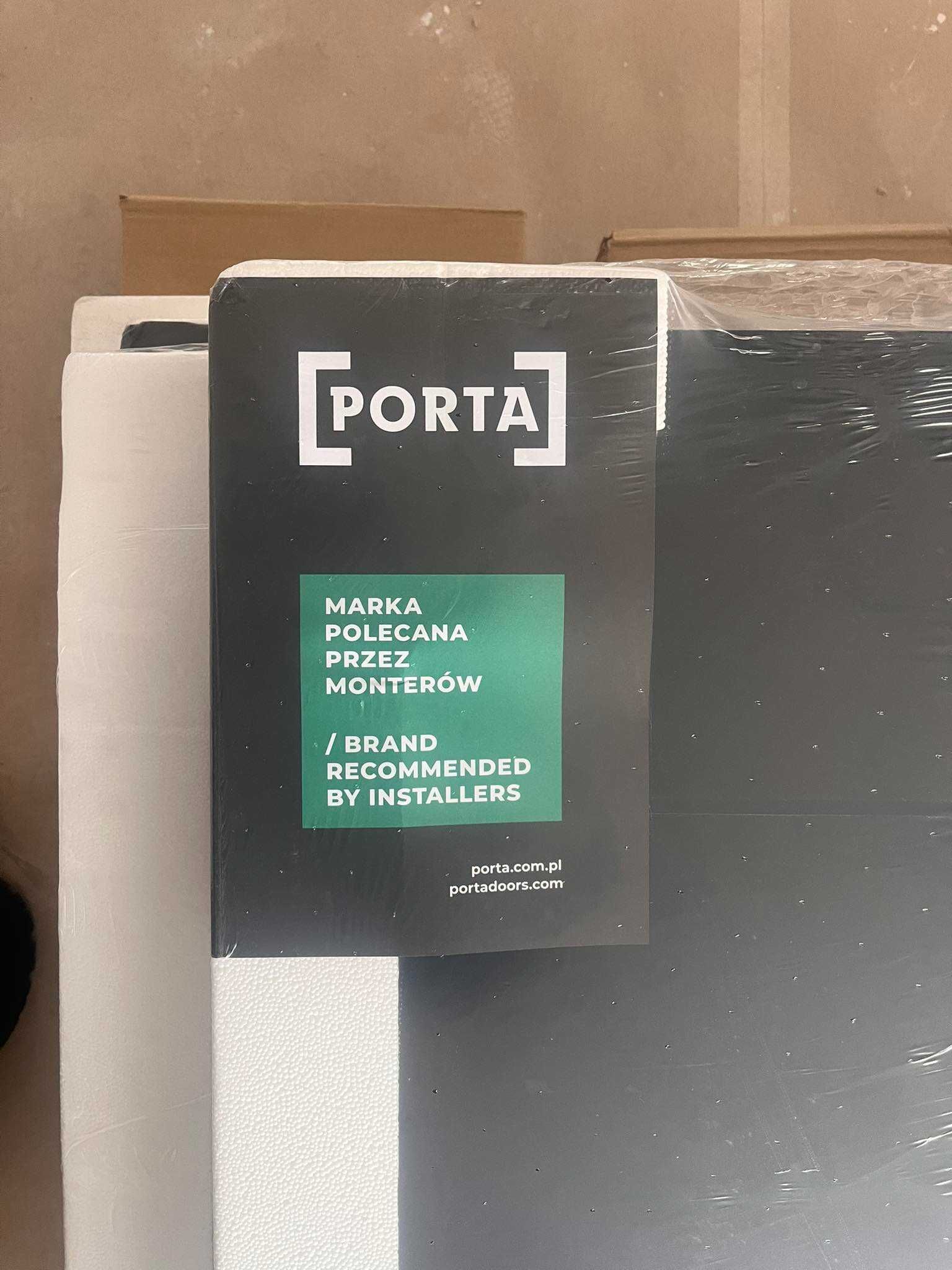 Drzwi łazienkowe Porta Line L.1, Prawe, 80 cm, Czarne-czarne intarsje