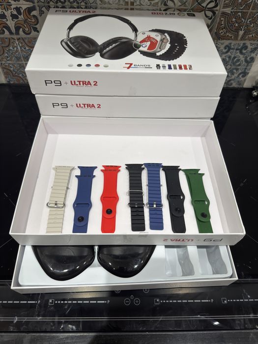 Fones P9 e smartwatch 49 mm