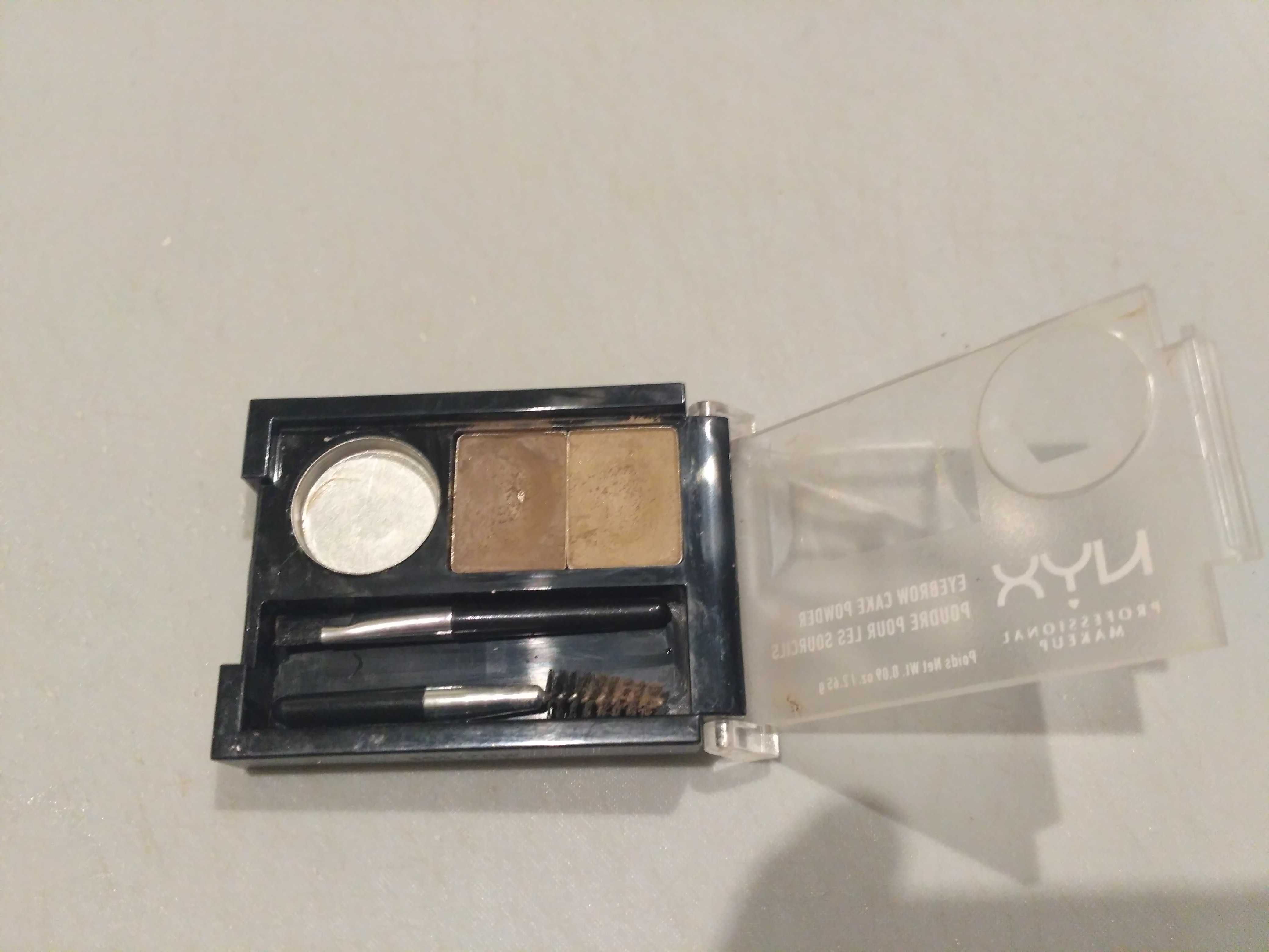 zestaw dwóch palet: Sleek cienie do powiek i NYX paleta do brwi
