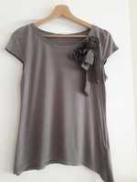 T-shirt - H&M - XS - kolor taupe