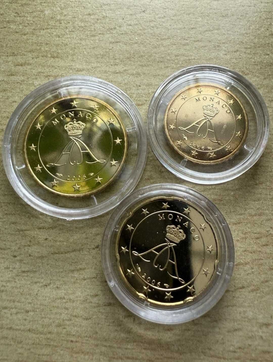 Moedas do Mónaco 10-20-50 Euro Cent 2006 PP - PROOF - 11.180ex.