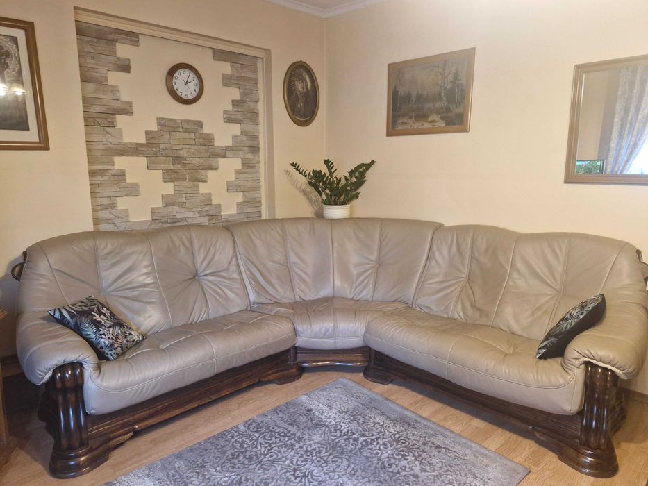 antyki, sofa, tapicerka skóra