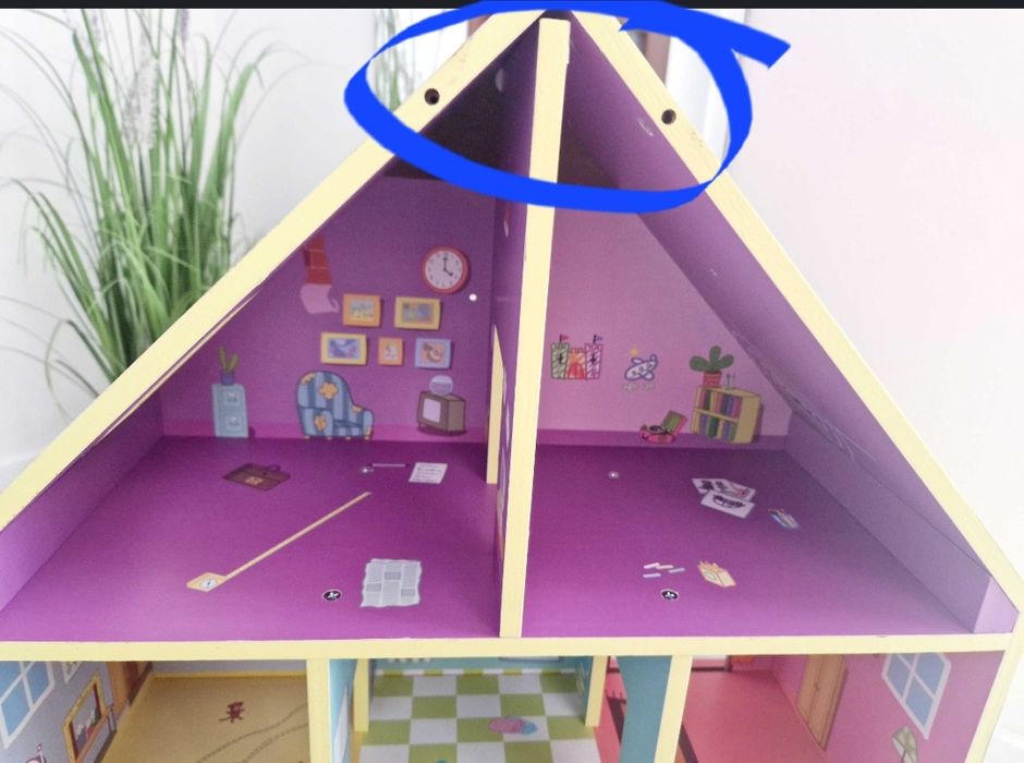 Domek Świnka Peppa Drewniany ,wysokość 65cm