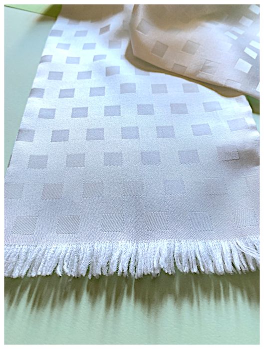 Conjunto 3 Echarpes/Cachecóis Rosa e Branco