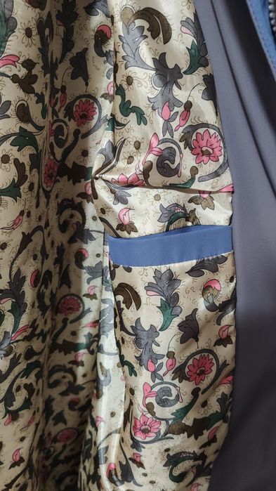 Куртка-плащ сіро-голубого кольору,56розмір