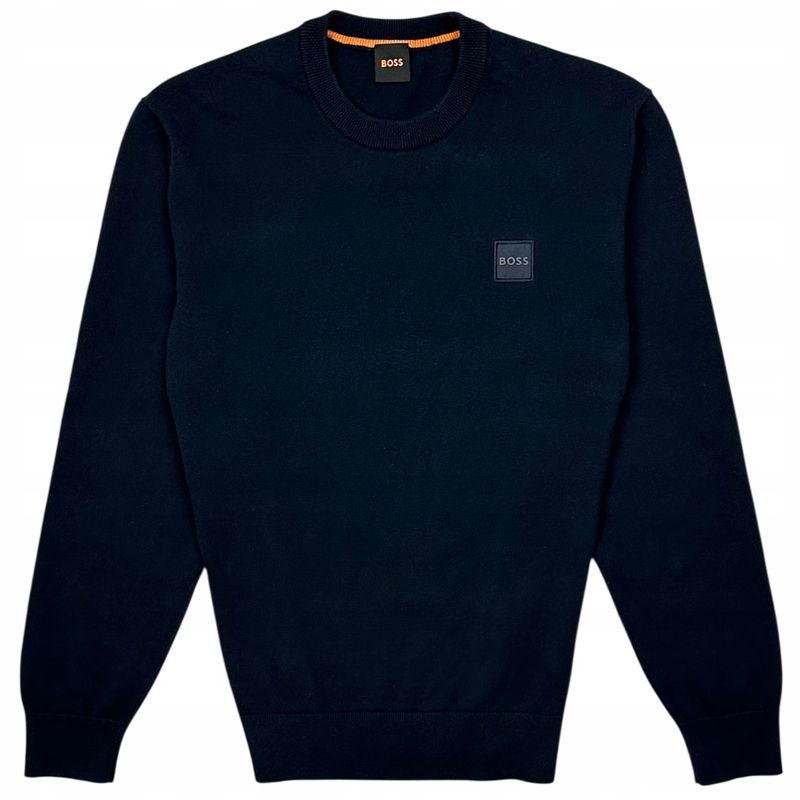 Hugo Boss Kanovano Bawełniany Sweter z Kaszmirem Męski Logowany r. Xl