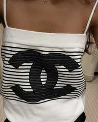 CHANEL® Luksusowy top CC® ekskluzywna bluzka koszulka