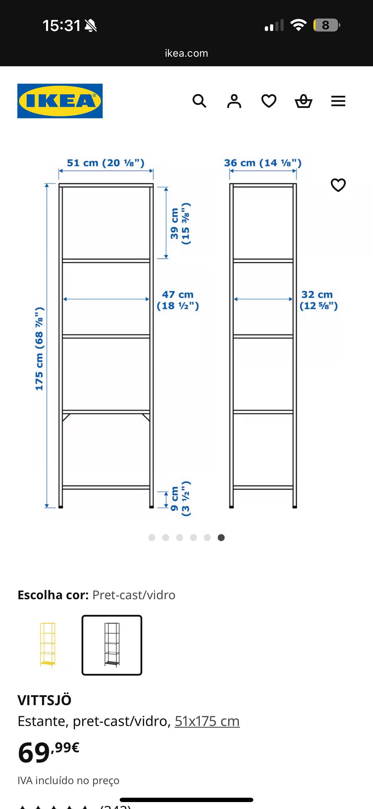 Venda de prateleiras e racks IKEA