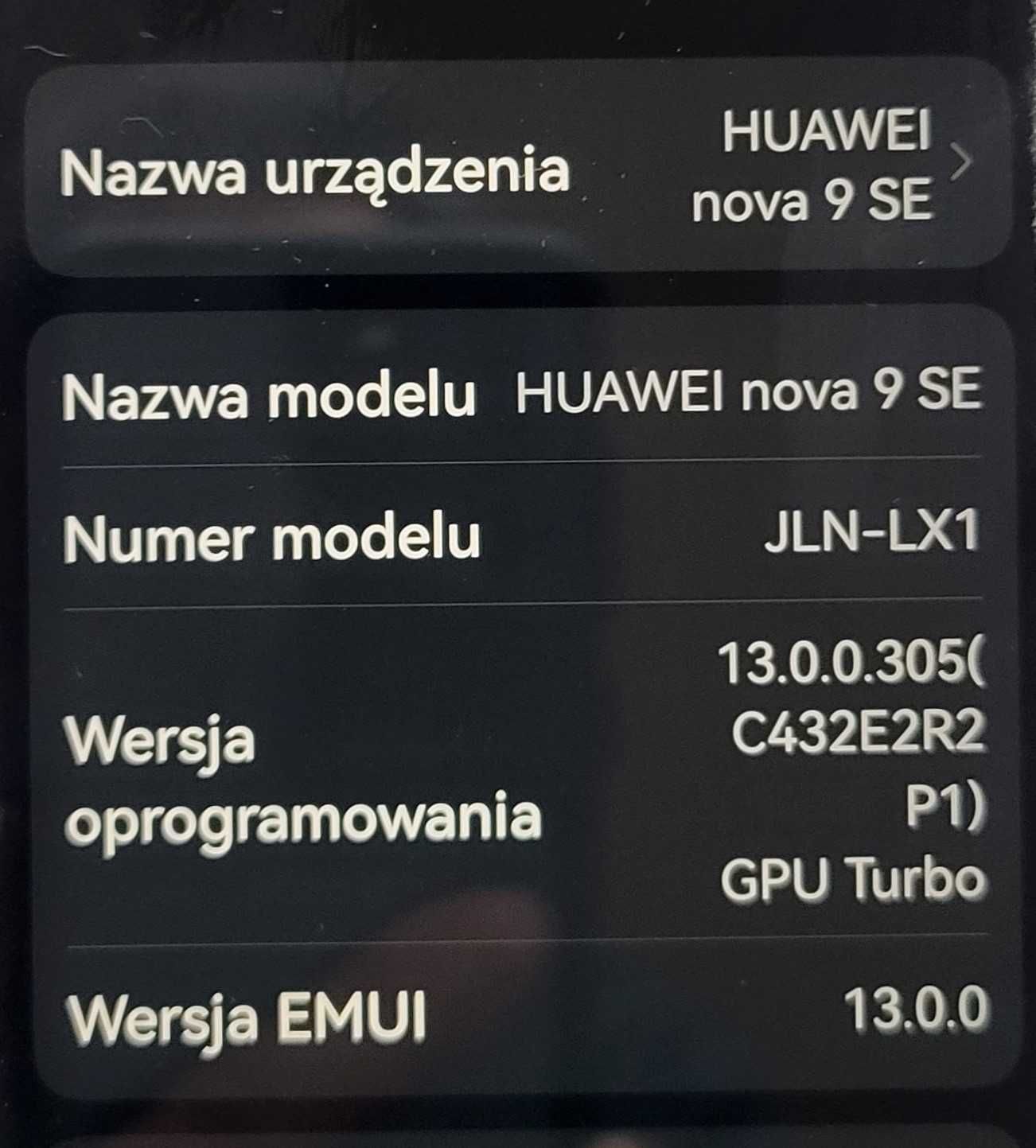 Huawei Nova 9 SE niebieski