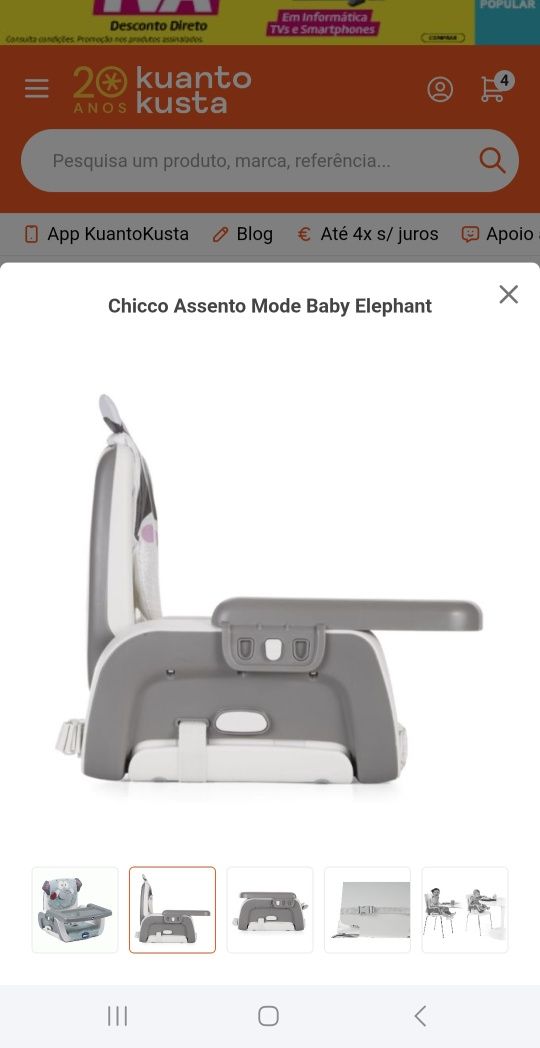 Cadeirinha refeição chicco