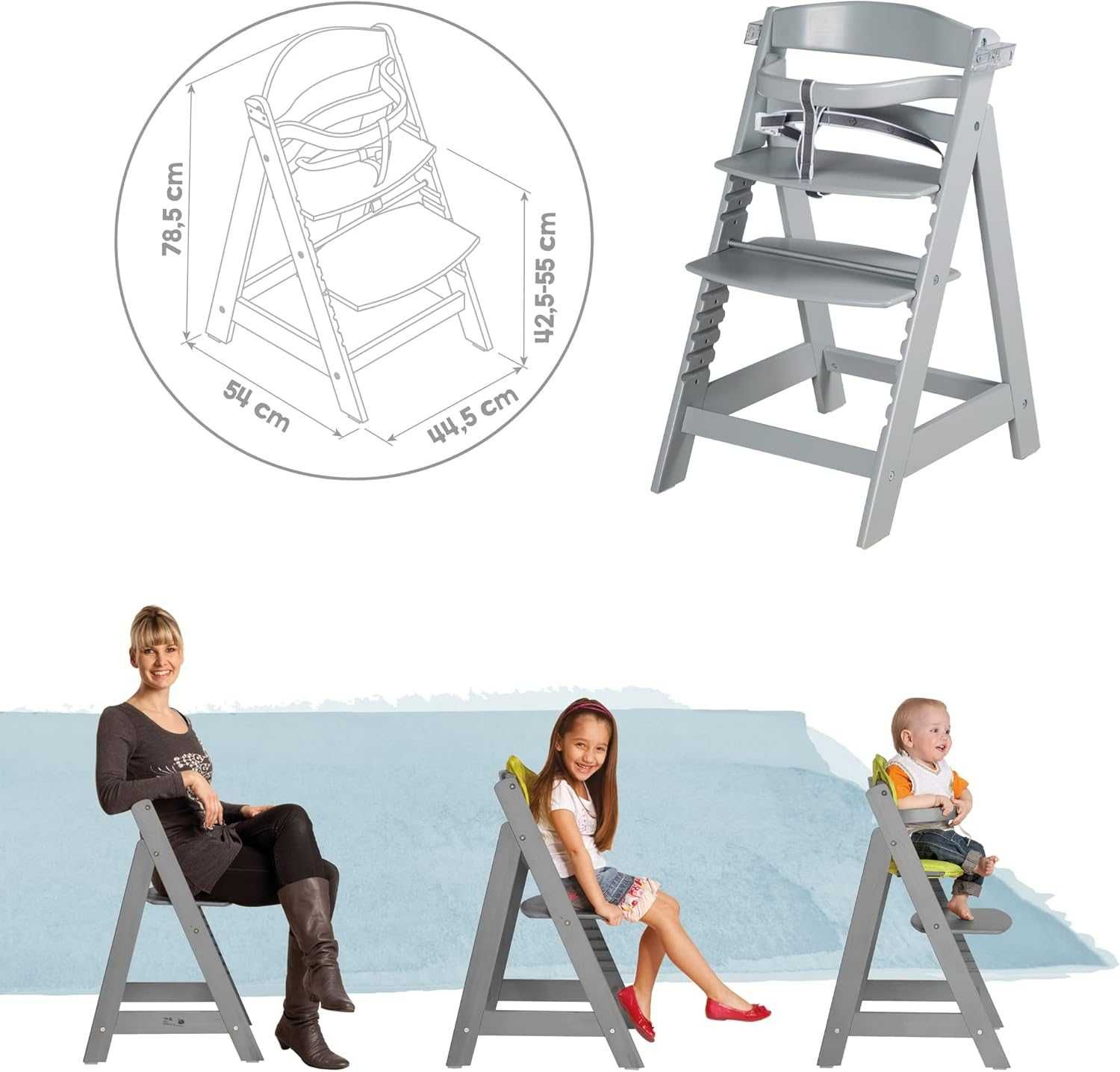 ROBA drewniane krzesełko do karmienia siedzenia Sit Up Click& Fun