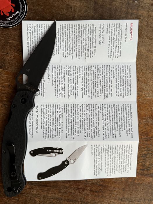 Spyderco Military 2 black/ black blade