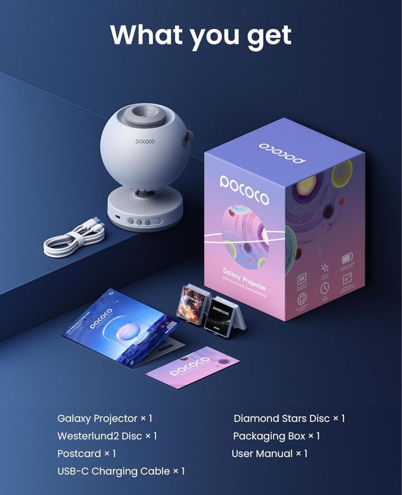 POCOCO Galaxy Lite Projektor Gwiazd