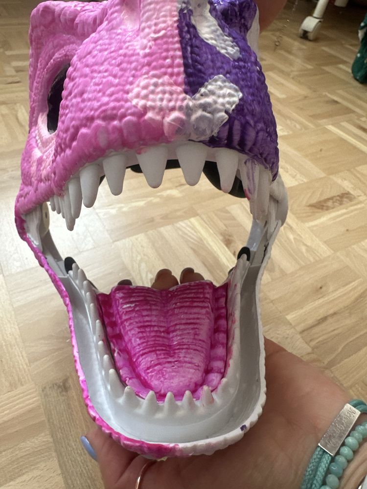 Dino maska - Maska dinozaura malowana, z dźwiękiem