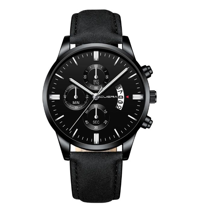 Nowy Stylowy Zegarek Męski Cuena II - Limited Black