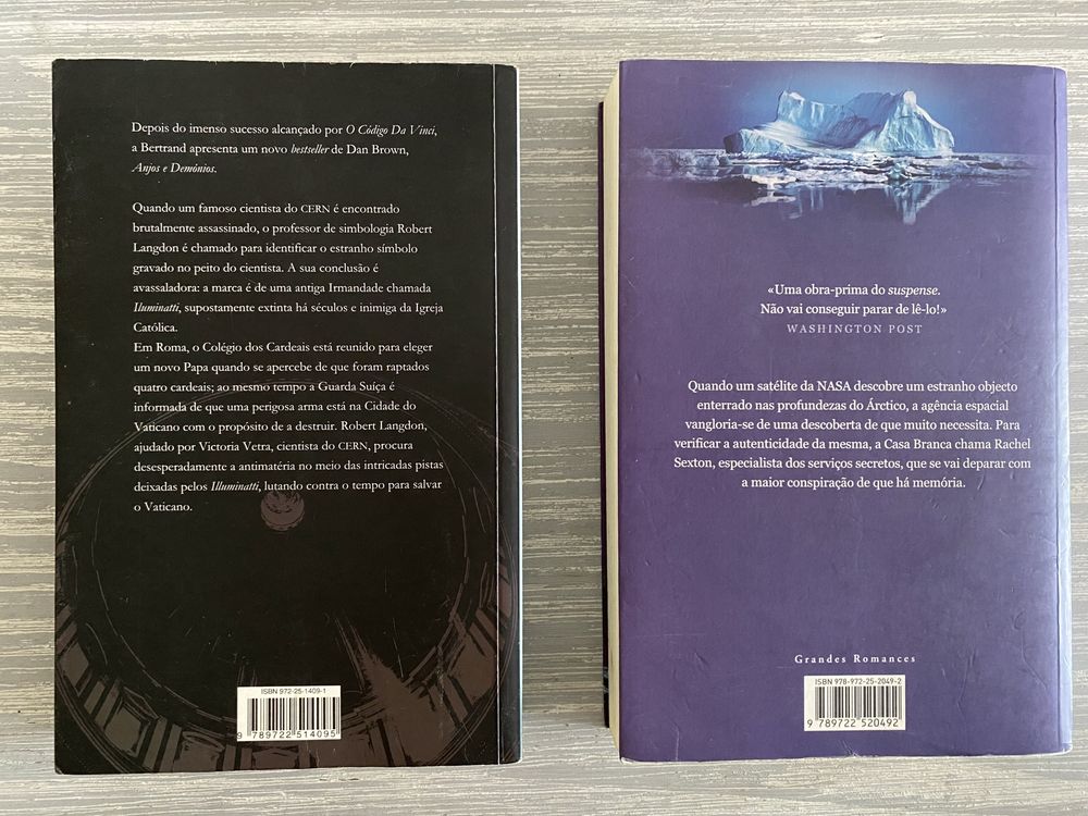 Livros Dan Brown Anjos e Demónios / A Conspiração