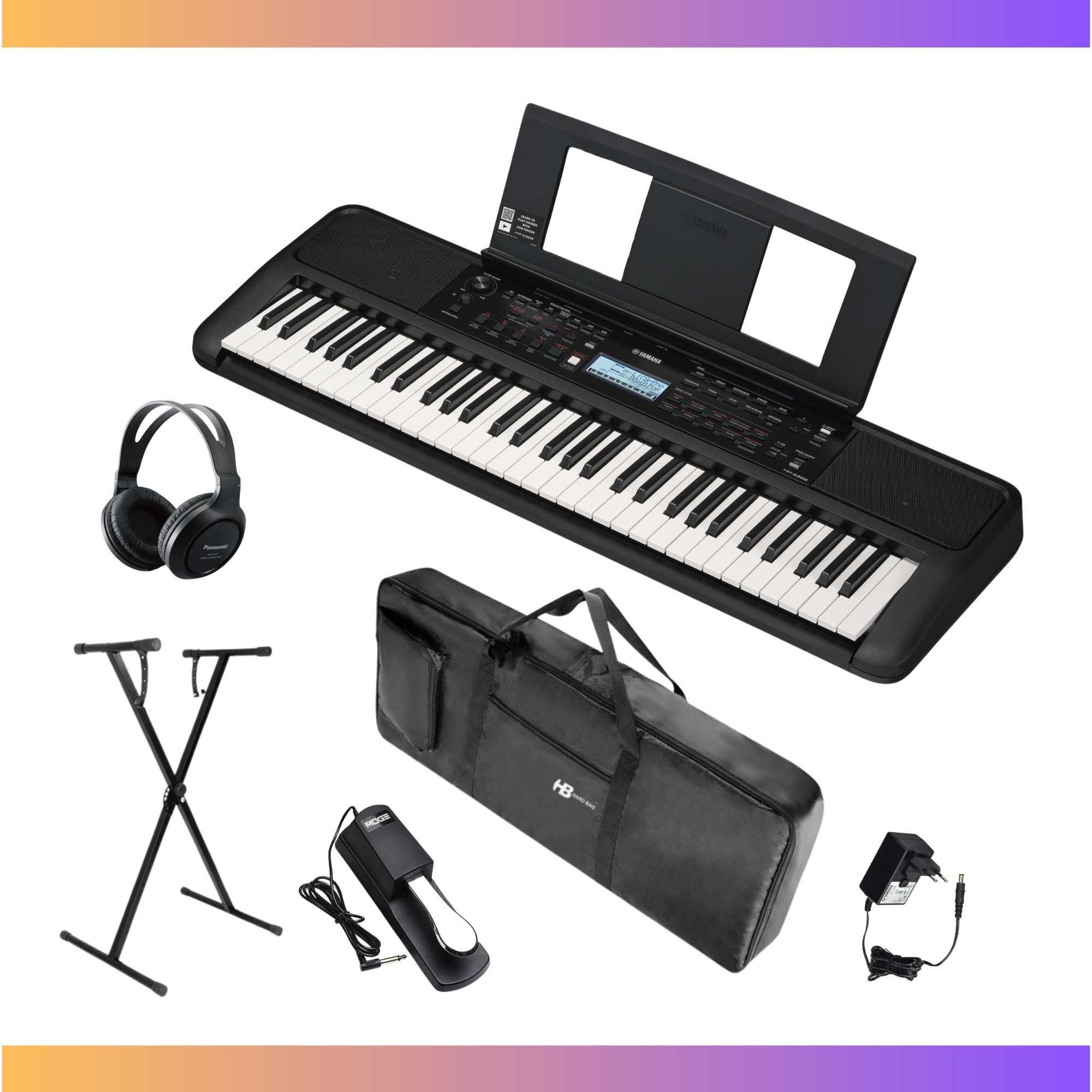 Keyboard YAMAHA PSR-E383 zestaw XL / NOWY / PSR E383 / PSR E-383
