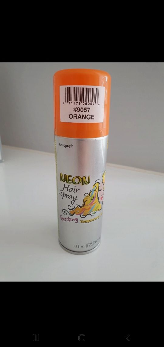 Neon Hair spray pomarańczowy do włosów nowy !