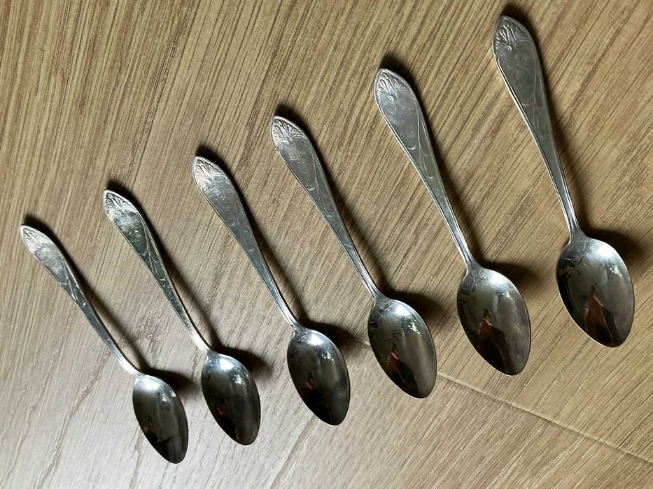 6 srebrnych łyżeczek do espresso srebro