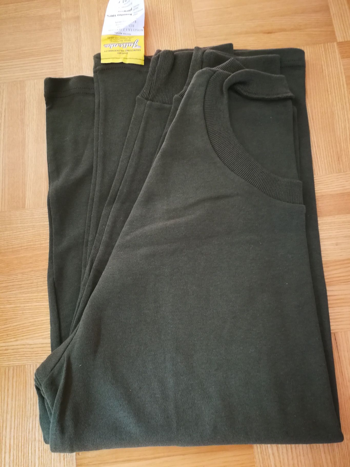 Koszulka, podkoszulka z długim rękawem koloru khaki wzór 519/MON