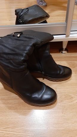 Шкіряні зимові чоботи сапожки черевики