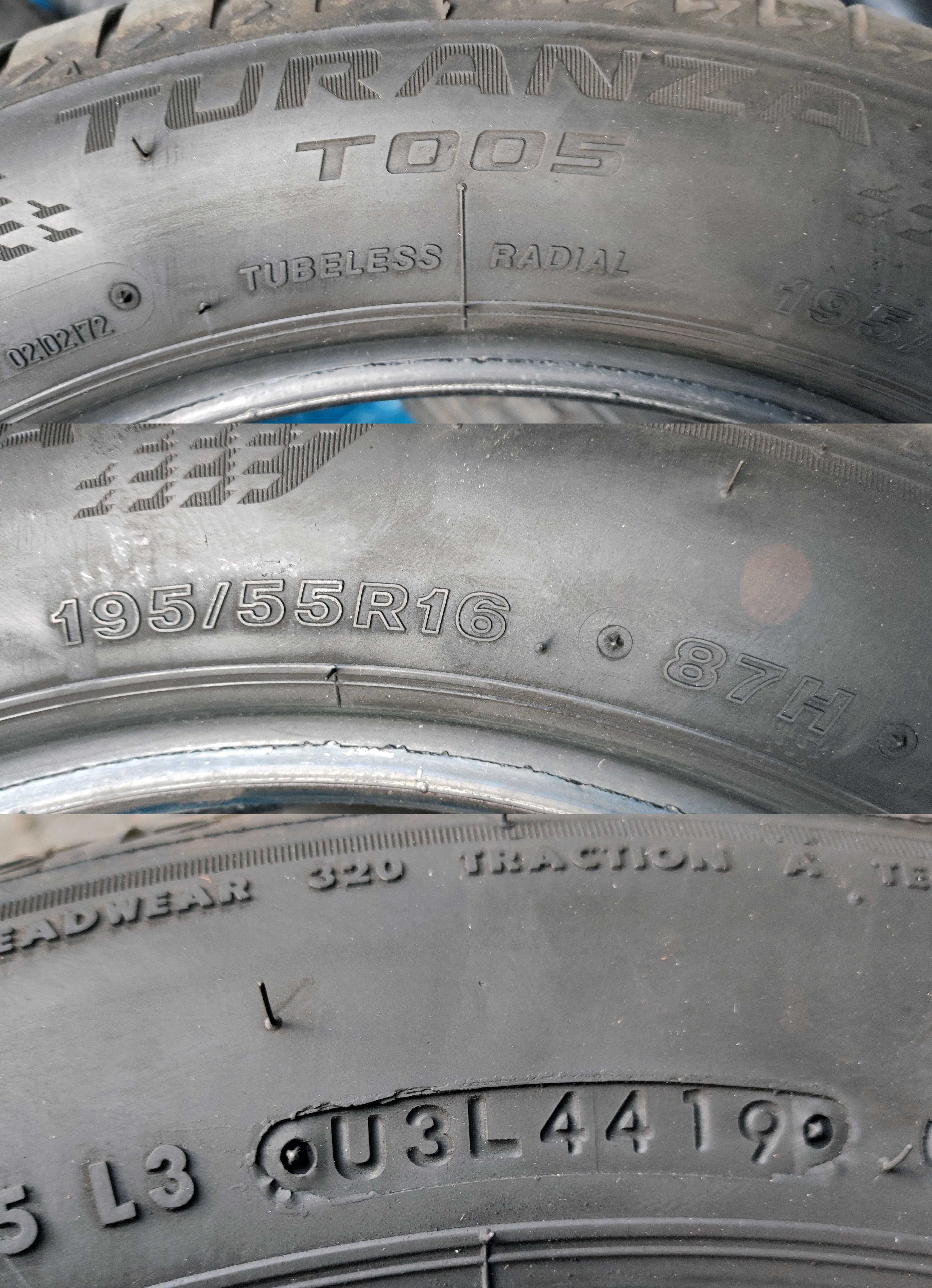 BRIDGESTONE TURANZA T005 195/55/16 87H komplet 4 szt