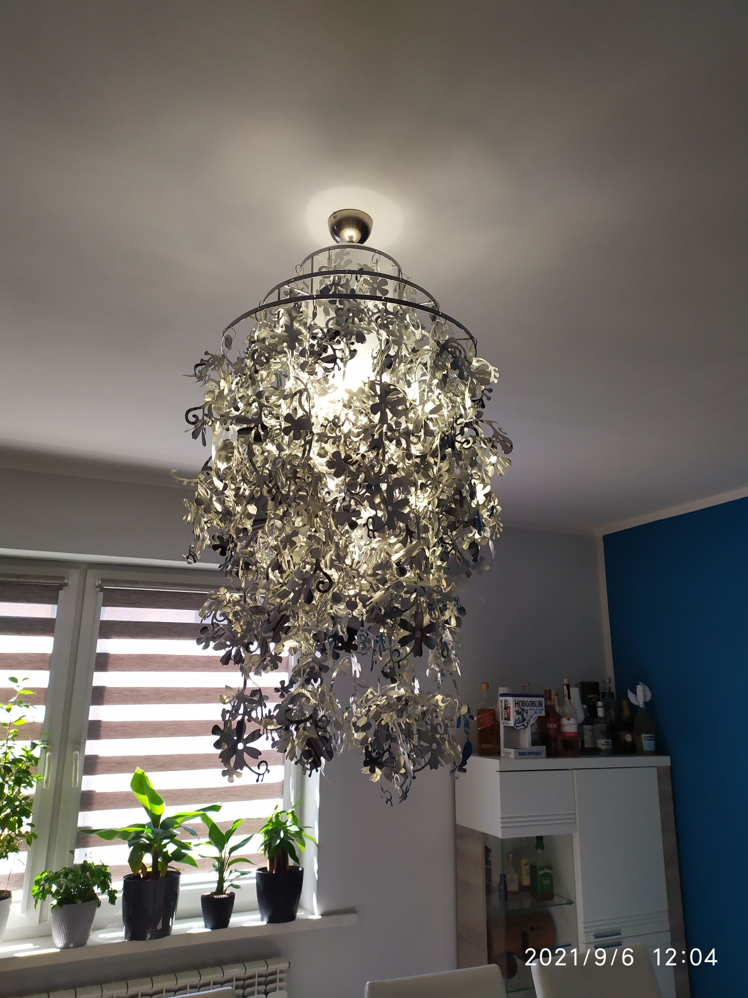Lampa wisząca Primavera srebrna Glamour