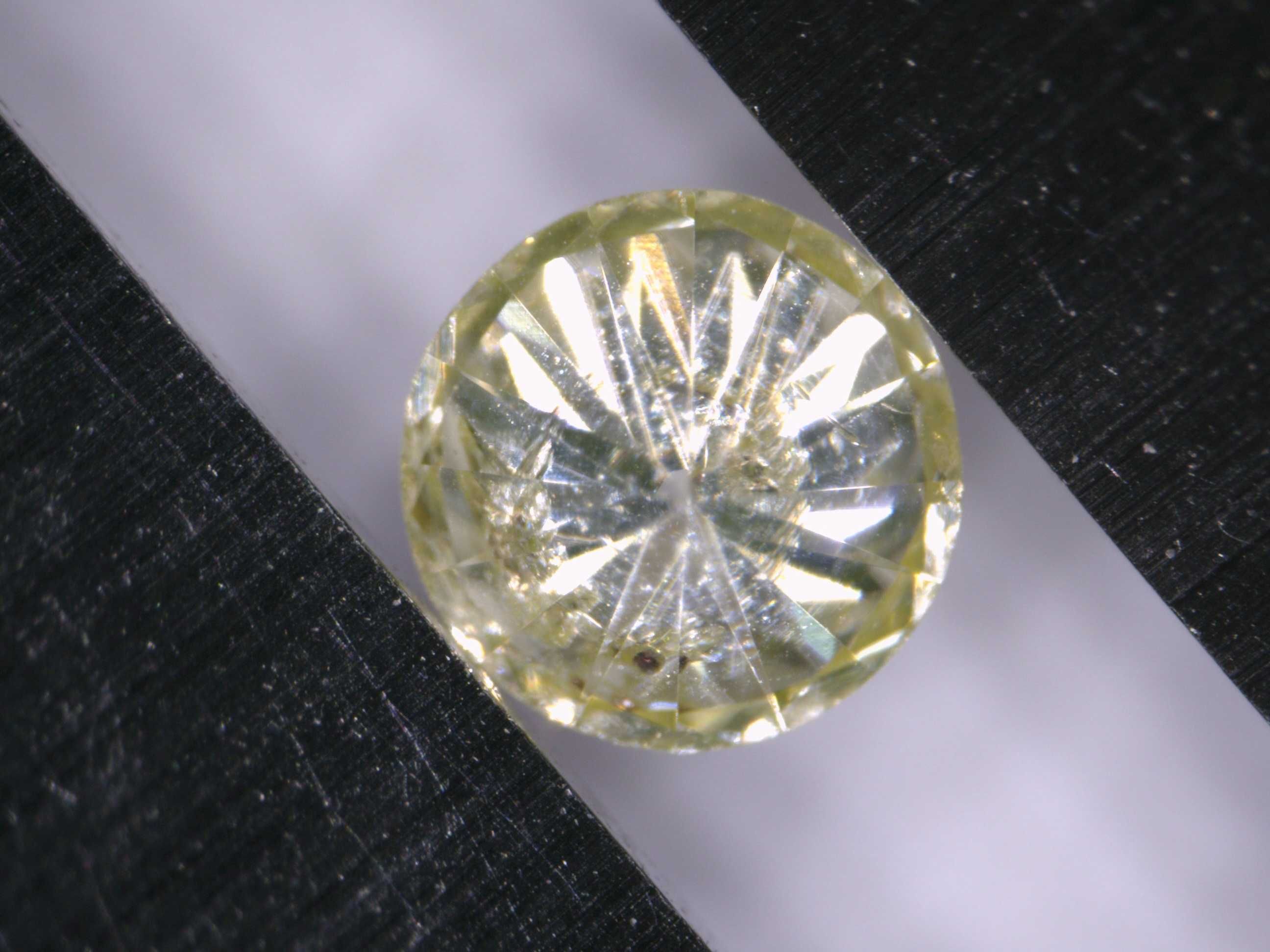 Naturalny Diament 0.08ct Żółty Brylant I1