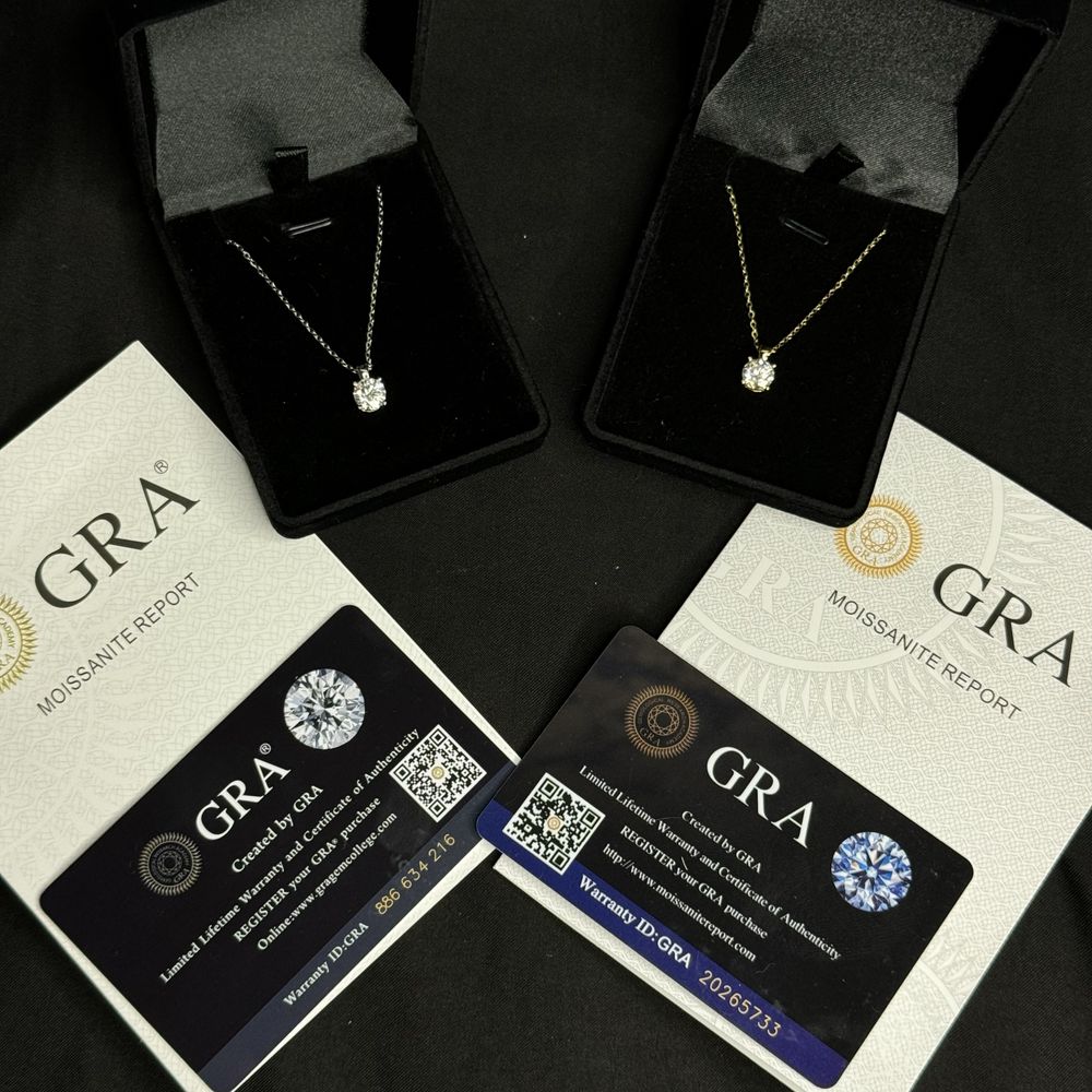 Підвіски з муассанітом 1 ct