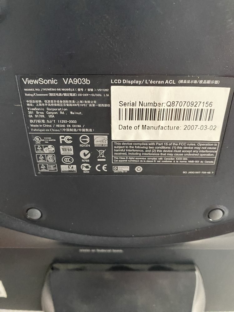 Монітор Viewsonic VA903b, VA703b