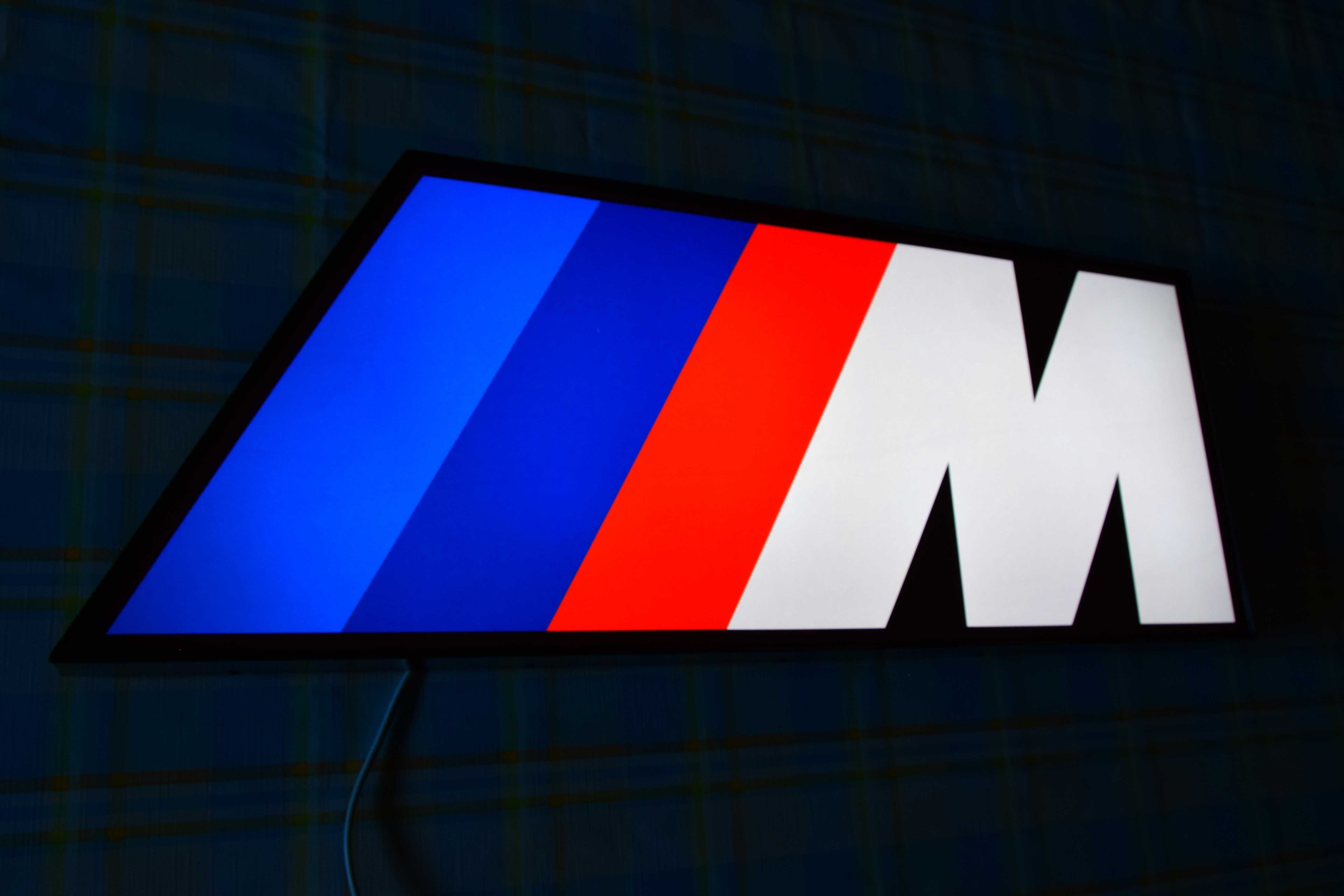 NEON M-Power BMW, Logo 3D, Baner na ściane, REKLAMA LED, Prezent