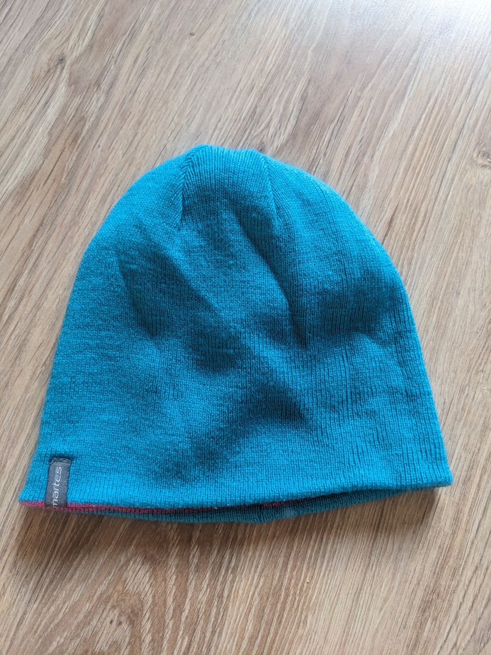 Czapka dwustronna dwukolorowa różowa niebieska sportowa beanie zimowa