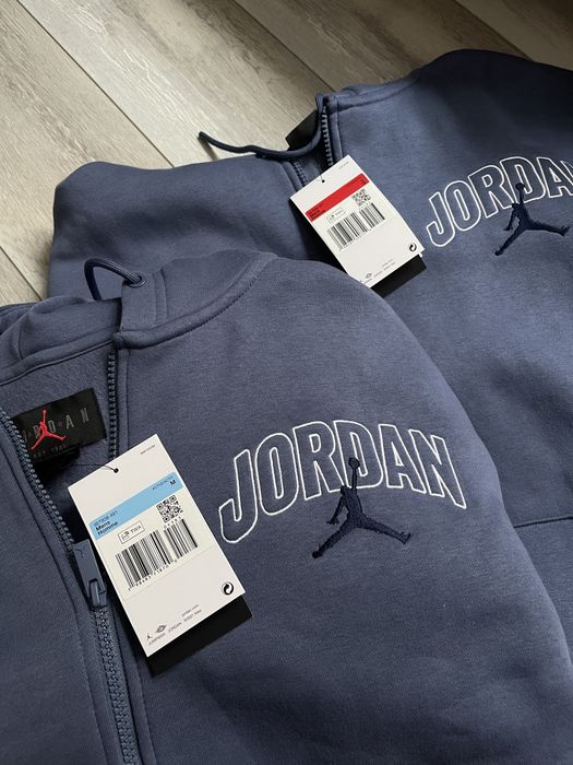 Худі зіп Jordan brooklyn fleece blue ib7908 найк джордан nike