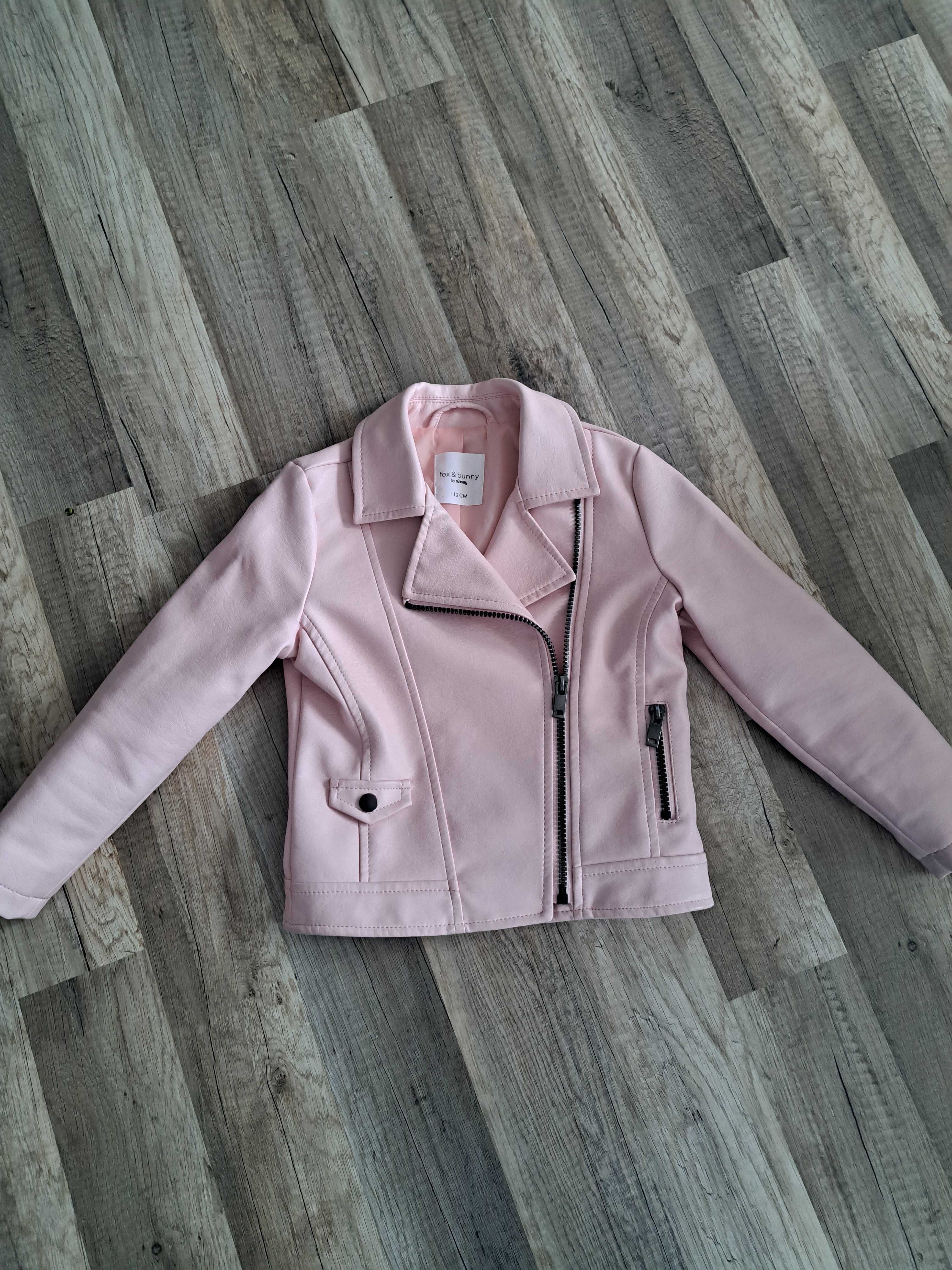 Kurtka eco skora pudrowy roz r.110