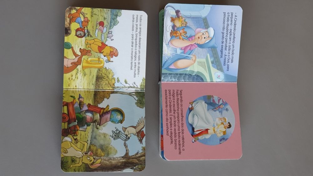 2 livros de bolso para criança: "Princesas" e "Winnie the Pooh"
