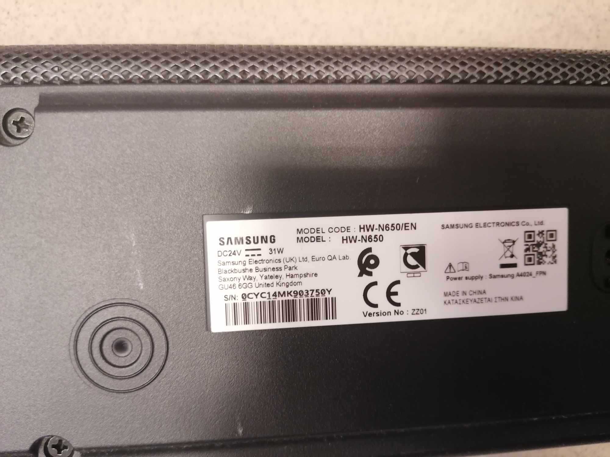Samsung hw-n650-en soundbar i subwoofer