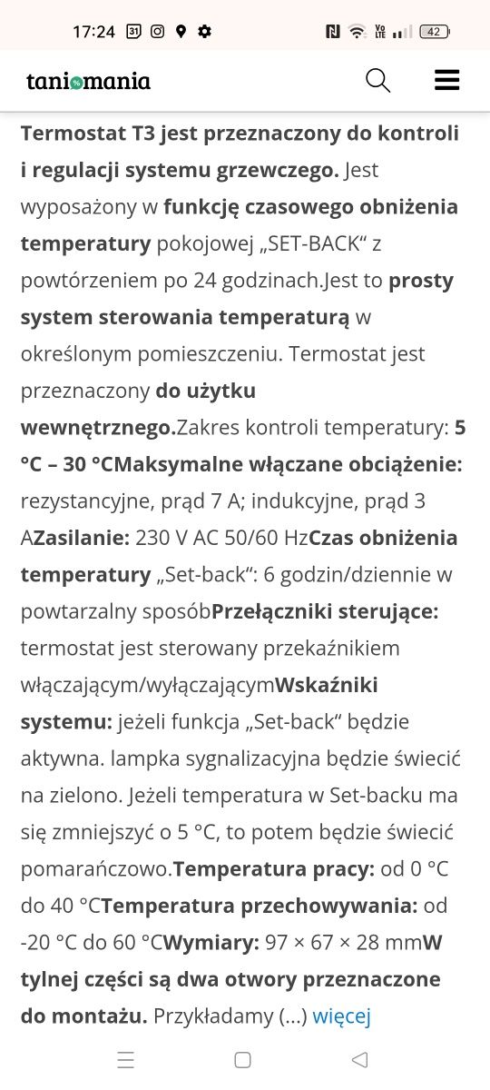 Termostat Emos TH-3