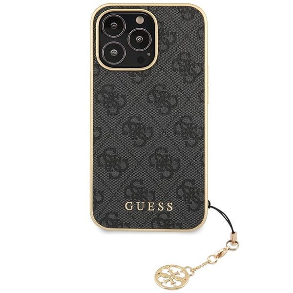 Etui Guess 4G Charm do iPhone 14 Pro 6,1" - Szary/Grey