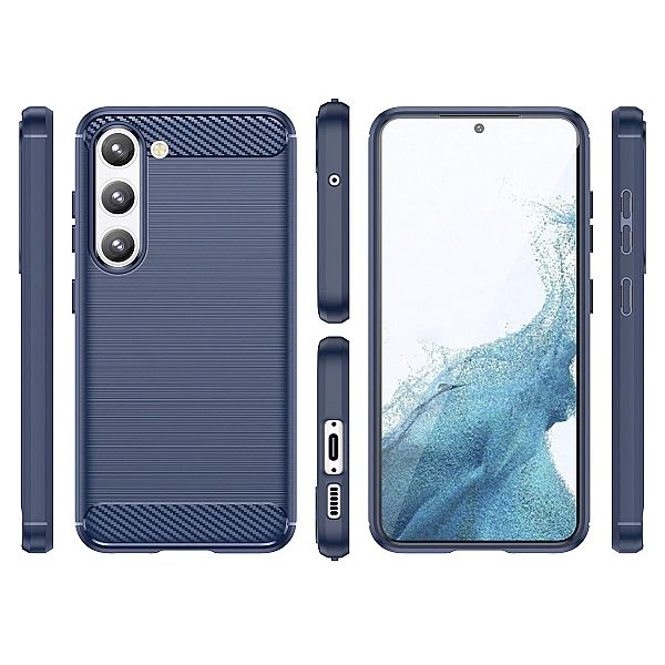 Carbon Case etui Samsung Galaxy S23+ elastyczny silikonowy karbonowy p