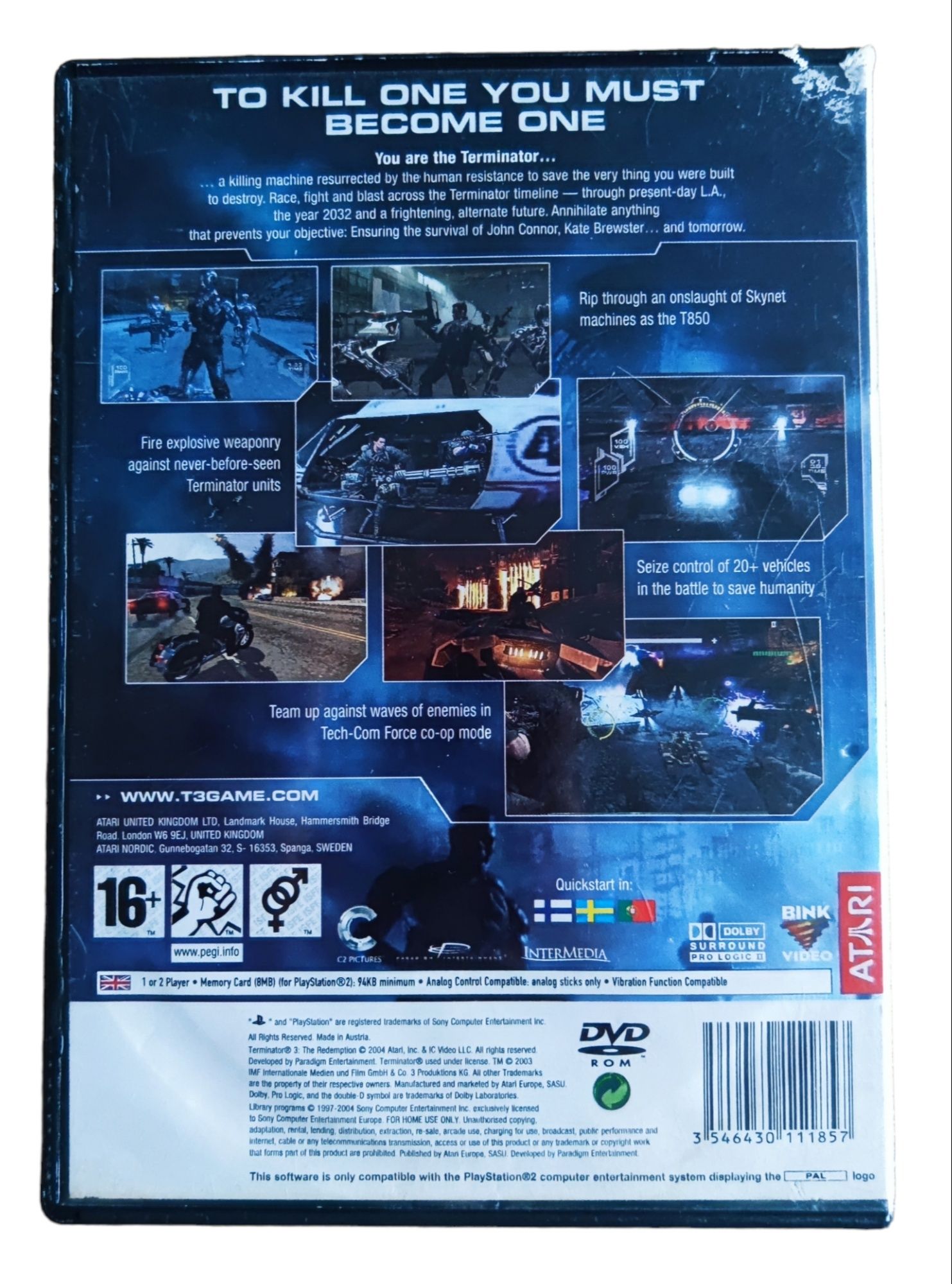 Pudełko Terminator 3: The Redemption PlayStation 2 (PS2)