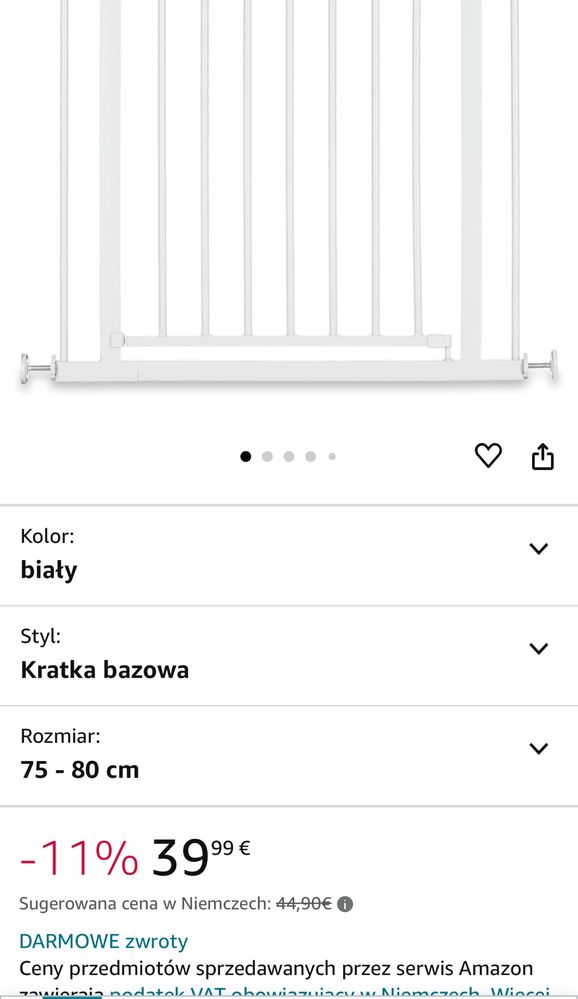 2 bramki zabezpieczające Hauck Open N Stop
