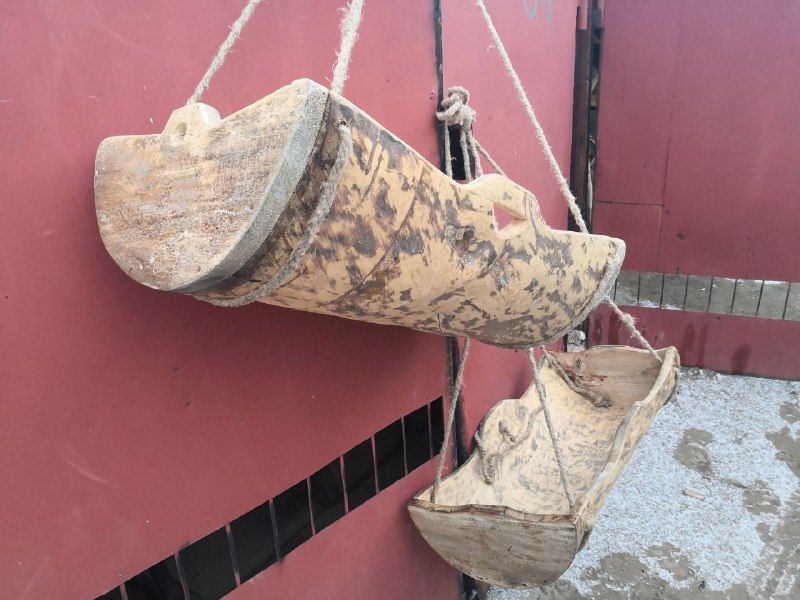 Старинная деревянная Украинская колиска-колыбель отреставрированная