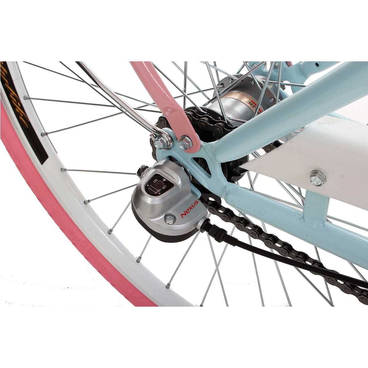 Rower (MIEJSKI/DAMSKI) Goetze Colours 3b 26" NEXUS, błękitno-różowy